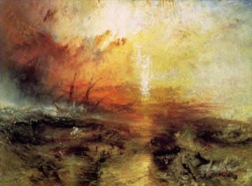  roja Obras - Esclavistas arrojando por la borda la muerte y el paisaje moribundo Turner